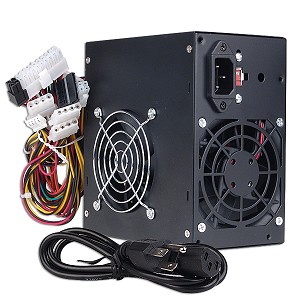 GenMax 480W 20+4-pin Dual-Fan ATX PSU w/SATA & PCIe (Black)